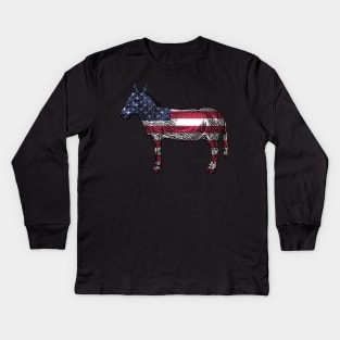 US Elections Democrats Symbol Kids Long Sleeve T-Shirt